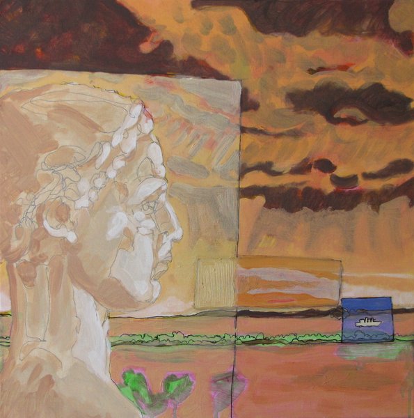 buste - 50x50 - technique mixte